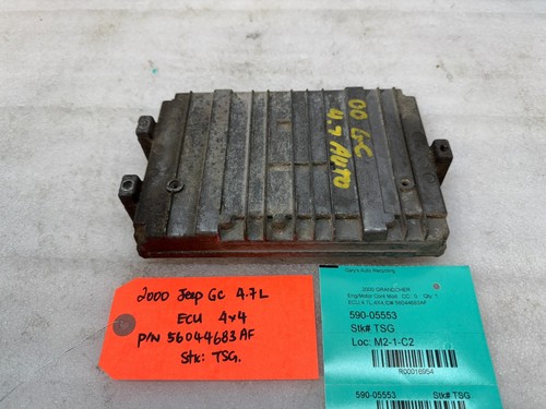 00 JEEP GRAND CHEROKEE 4.7 AUTOMATIC ENGINE COMPUTER ECM ECU P56044683AF - Picture 8 of 10