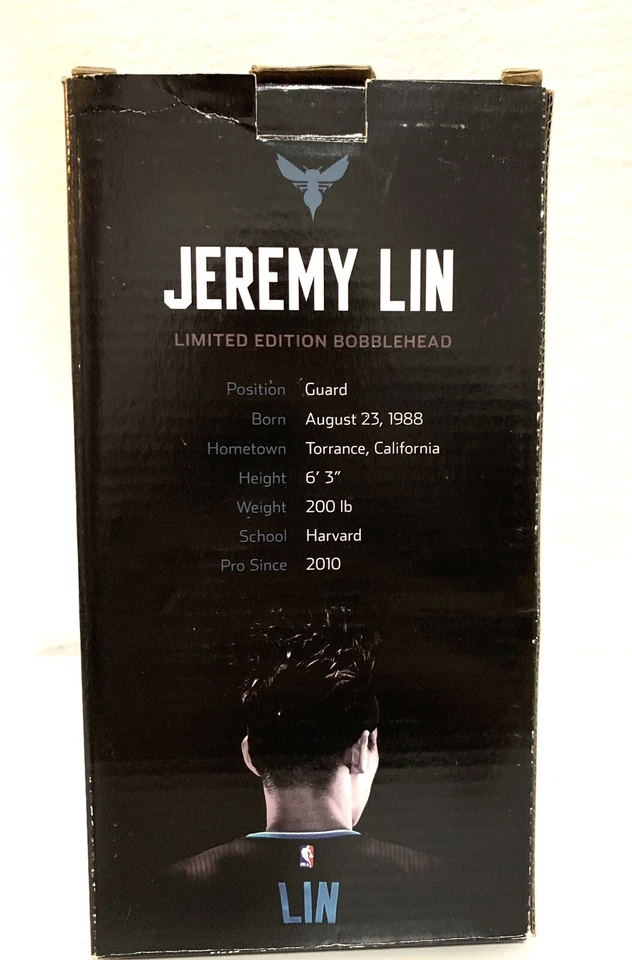 Jeremy Lin Bobblehead Charlotte Hornets NBA Buzz City 7 pulgadas de alto Foto 3 de 4