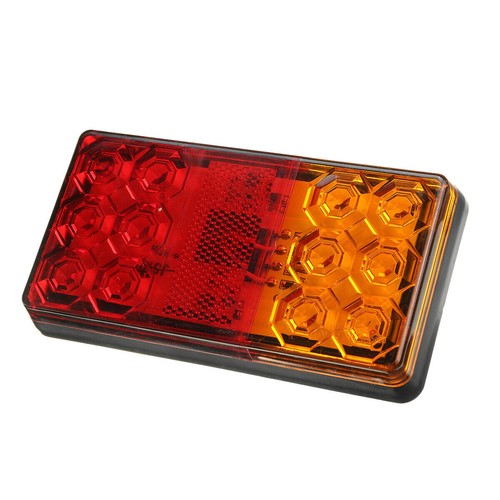 2x Feux Arriere 12V/24V 12 LED Lampes Stop REMORQUE CAMION FOURGON CARAVANE - Foto 7 di 10