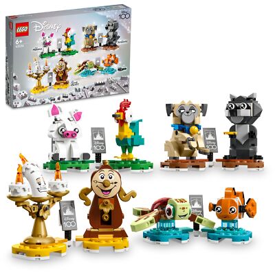 LEGO 43226 Disney Paare mit Pocahontas, Vaiana, Nemo, Schöne und Biest