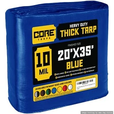 Core Tarps Heavy Duty 10 Mil Tarp Cover Waterproof UV Resistant Rip and Tear