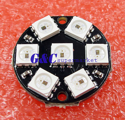 7-Bit WS2812 5050 RGB LED Round Decoration Bulb Arduino