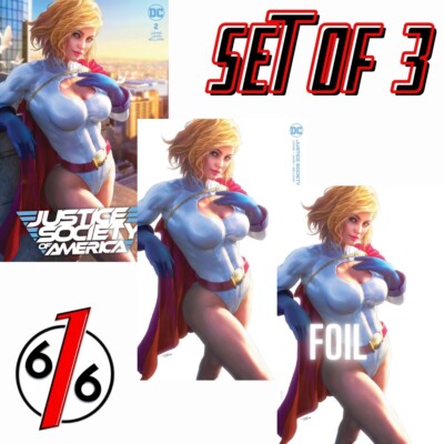   POWER GIRL TIAGO DA SILVA 616 Trade & Virgin & Virgin FOIL Variant Set Of 3