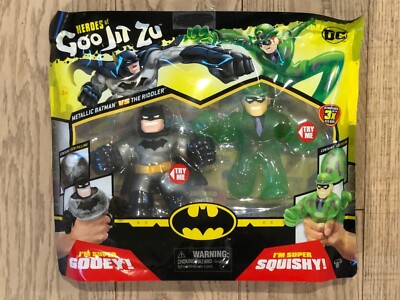 New Heroes of Goo Jit Zu DC Pack/2 - Metallic Batman VS The Riddler Gooey Squish