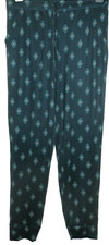 New Womens Medium 8-10 Hacci Jogger Sleep Pants Green Print Secret Treausres