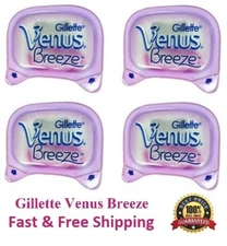 4 Gillette Venus Breeze Razor Blades Refill Cartridges Shaver Women Freesia USA