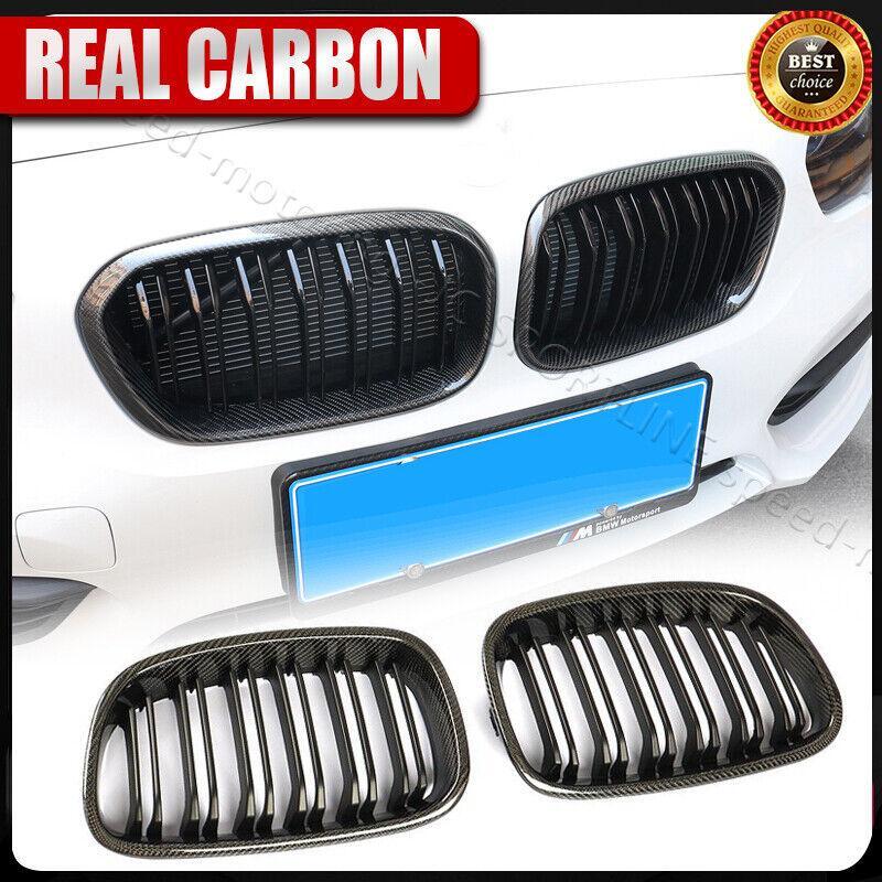 BMW 1 Series F20 116i 118i 120i 12-14 Carbon Fiber Front Bumper Grille Cover
