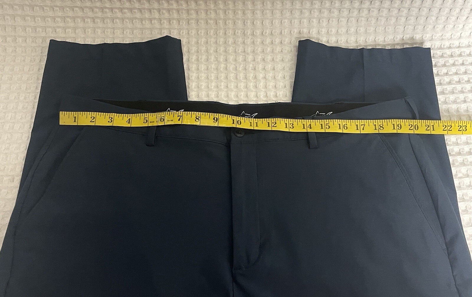 Greg Norman Mens Golf Dress Pants 40x34 Blue Casual Comfort Flat Front