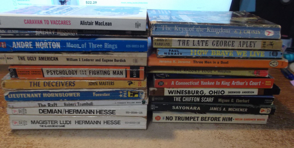 Lot of 21 Vintage Paperbacks Various Authors 40s 70s