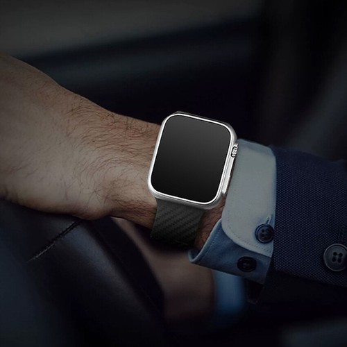 Carbon Fiber Band Magnetic Strap Silicone For Apple Watch Ultra2 9 8 7 6 5 - Picture 7 of 24