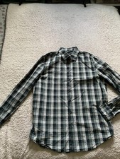 Express Men Plaid Extra Slim Fit Long Sleeve Button-Up Shirt Multicolor Size L