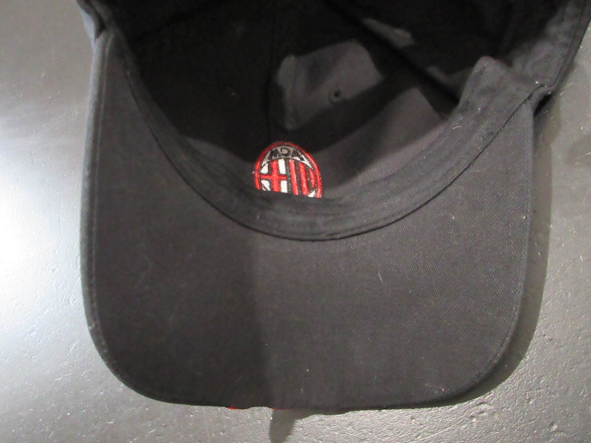 AC ミラン90’s Cap adidas AC Milan Hat Cap Strap Back Black Red Soccer Futbol Football
