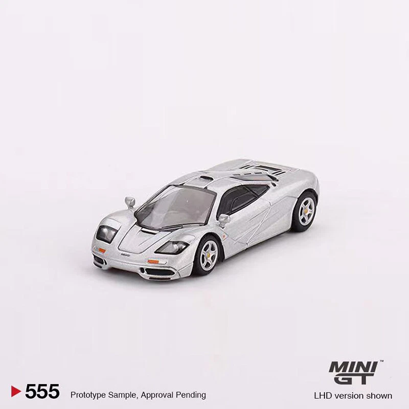 MINIGT 1:64 McLaren F1 Alloy Die-Cast Sport Vehicle Model Car #555 LHD Silver