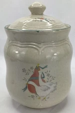 International China Stoneware Japan Marmalade 6 7/8" Sugar Canister & Lid Vtg