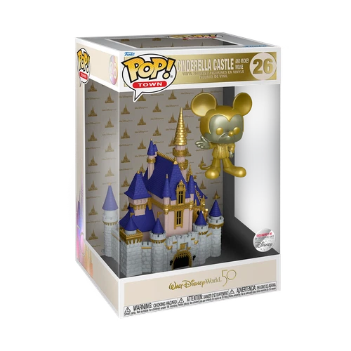 Funko Pop! Town: Disney - Cinderella Castle and Mickey Mouse (Gold) - Disney...