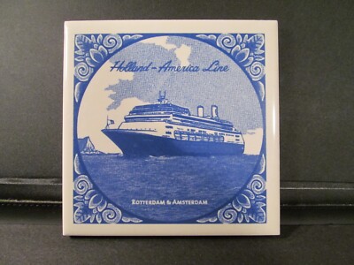 HOLLAND AMERICA CRUISE LINE delft tile ROTTERDAM & AMSTERDAM