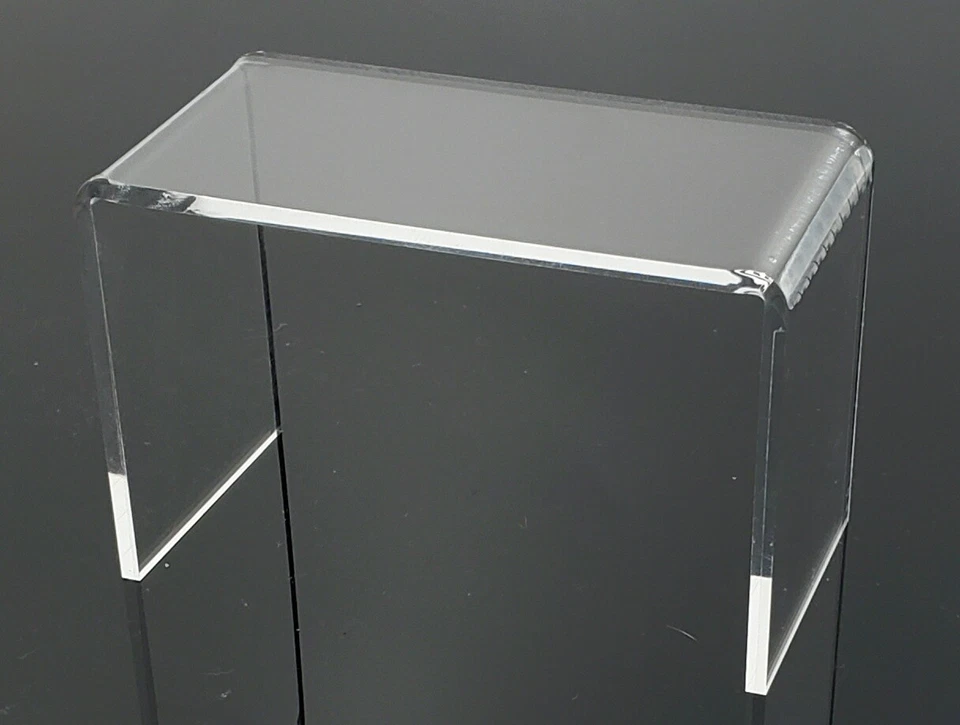 Soporte de exhibición elevador de acrílico transparente de 4 pulgadas de profundidad T'z Tagz cualquier nuevo paquete de 2 variaciones Foto 4 de 4