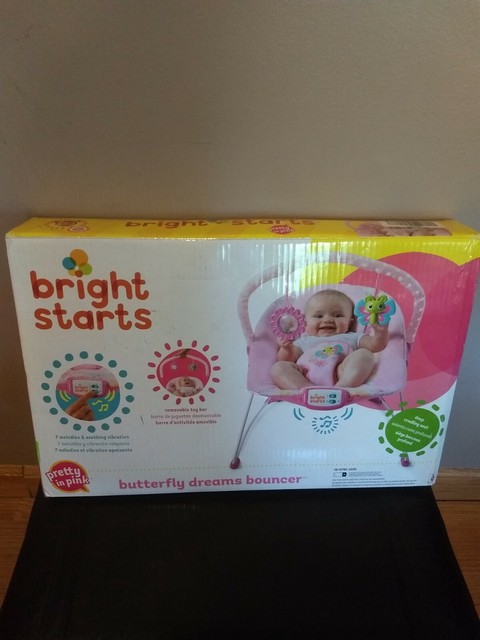 bright starts pretty in pink safari bouncer