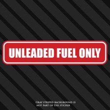 Unleaded Fuel Only Sticker Decal Tank Vehicle Oil Label Vinyl Gas Can Diesel