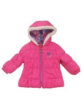 London Fog Infant  Toddler Girls Pink Rainbows Zip Up Warm Jacket w/ Hood