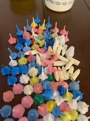 Vintage Birthday CAKE MATE Cake Candle Holders Roses LOT ** - Picture 3 of 7
