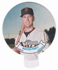 2019 Topps Heritage Buster Posey 1970 Baseball Stars Candy Lids #12 Giants