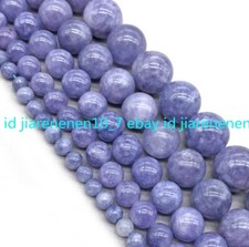 Natural 4/6/8/10/12mm Purple Lavender Jade Gemstone Round Loose Beads 15'' AAA