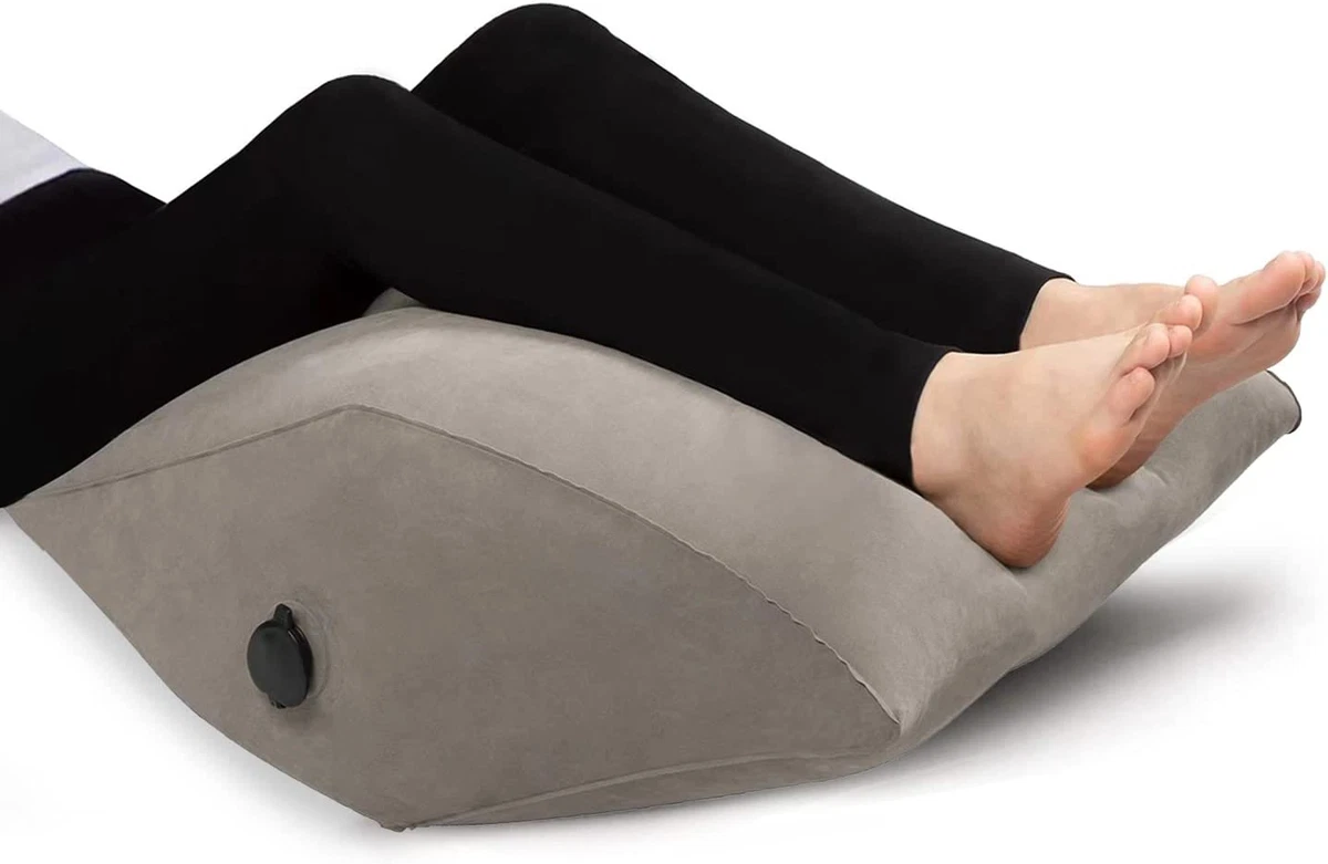 Inflatable Wedge Pillow Leg Elevation Circulation Back Pain Relief