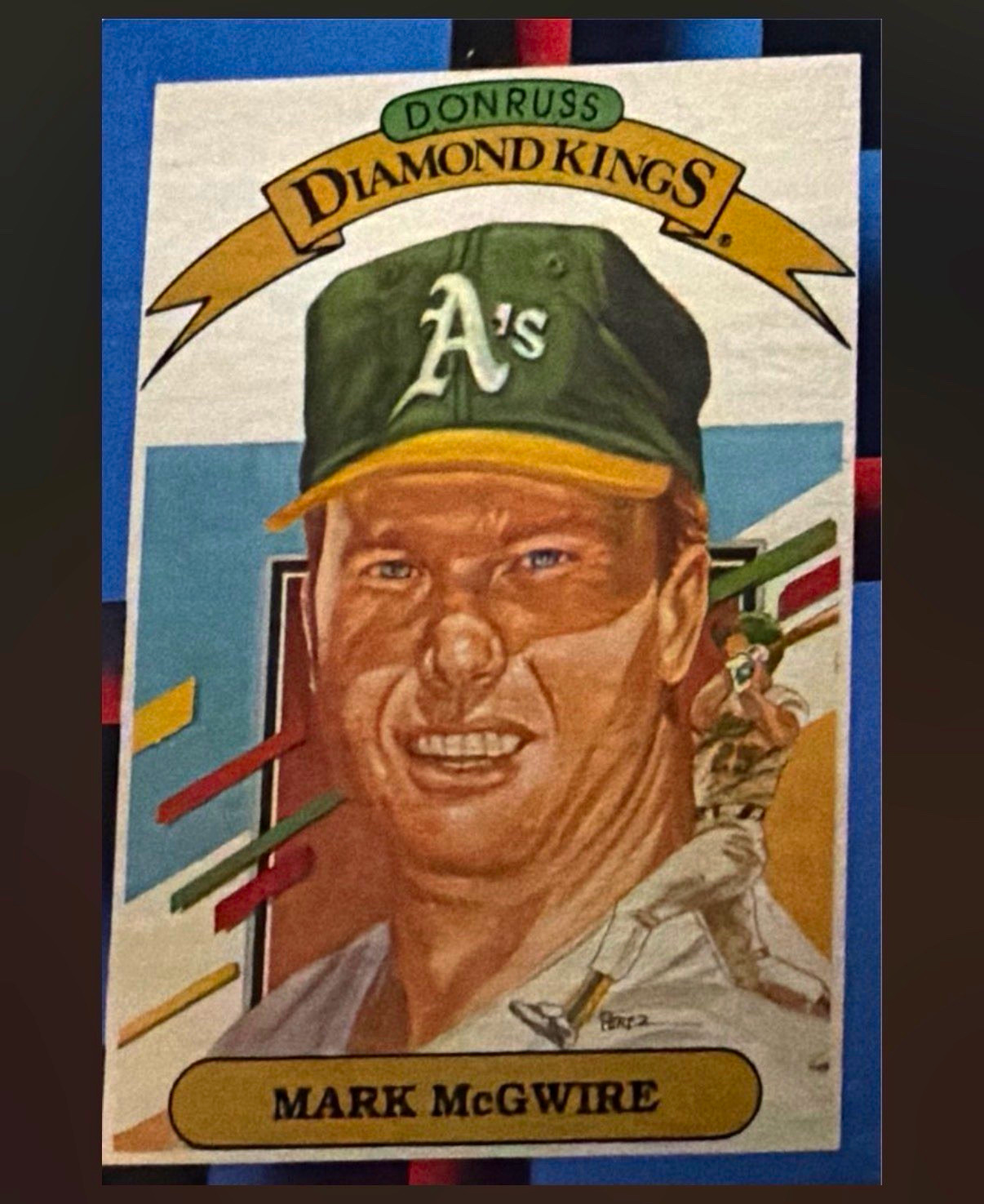 Leaf 1986 Donruss Diamond Kings Insert Mark McGwire Oakland A's Card No. 1