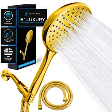 SparkPod High Pressure Handheld Shower Head with Hose - Huge 6-Inch Rainfall