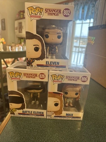 FUNKO POP LOT STRANGER THINGS BATTLE ELEVEN, MAX & ELEVEN NIP