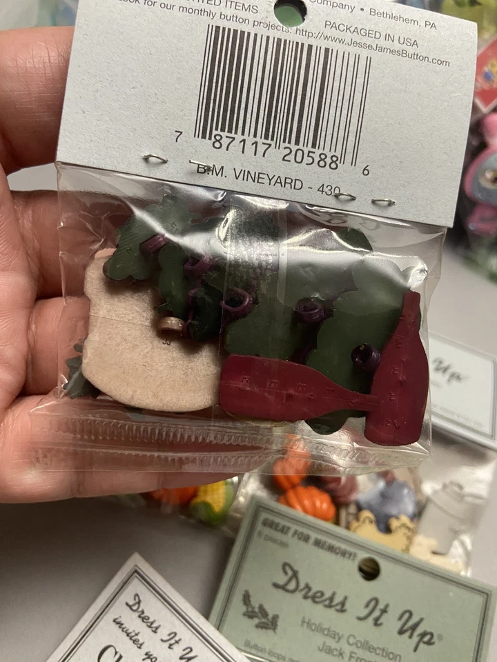 Jesse James Dress It Up Botones Lote de 5 Nuevos Paquetes Artesanía Navidad Otoño++ Foto 4 de 4