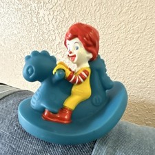 McDonald's Ronald McDonald Toy Figure Blue Rocking Dinosaur 3-7 Years Age Level