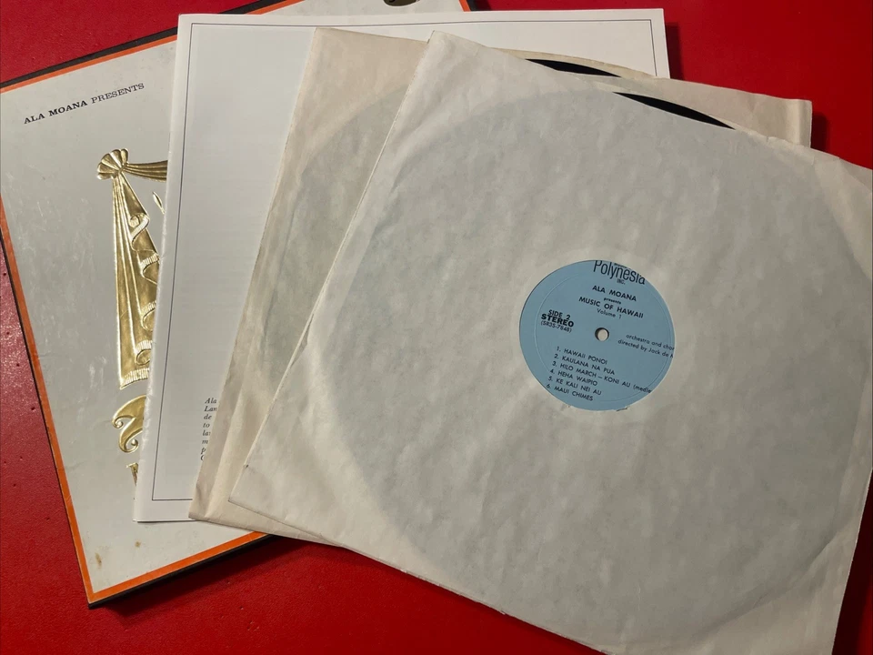 Ala Moana Presents Vol. 1 пластинка долгоиграющая Music Of Hawaii 2 X Polynesia Inc. Стерео + книга EX - Изображение 3 из 4