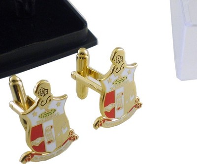 Kappa Alpha Psi Shield Cuff Links [Gold - 1''T]