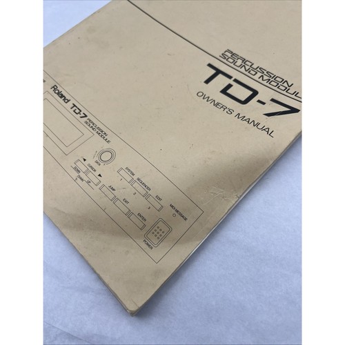 Roland TD-7 Electronic Percussion Drum Sound Module MANUAL ONLY Instructions - Picture 4 of 10