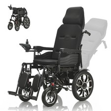 Foldable Electric Wheelchair EW8028 High Back Manual Recline Dual Motor 330 lb