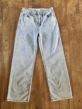 OAT New York Cloud Luxe Denim Women's 6/28 Wide Leg Jeans Light Wash High Rise