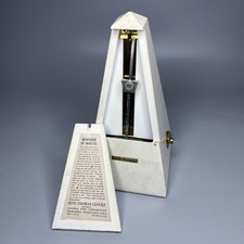 Vintage 1940s Seth Thomas Clock Co. Metronome Wind Up 6208 No. 8 White