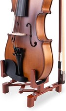 Violin Stand Musical Instrument with Bow Holder for Violin,Portable Red