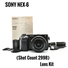 Sony NEX 6 Black Mirrorless Camera 16 50mm PZ Lens Kit Wi Fi 16.2MP APS C