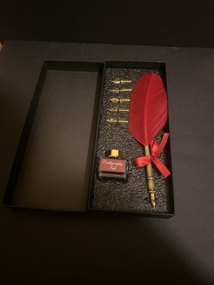 Calligraphy Pen Set 5 Caps W/ Ink