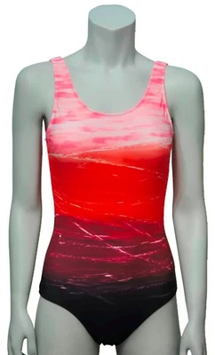 Maillot De Bain Femme Une Pièce Multicolore À Bretelles Large Bikini - Photo 1/3