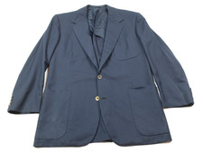 Vintage Oxxford Clothes Blazer Mens 42 Navy Blue Wool Two-Button 1958 Manhattan