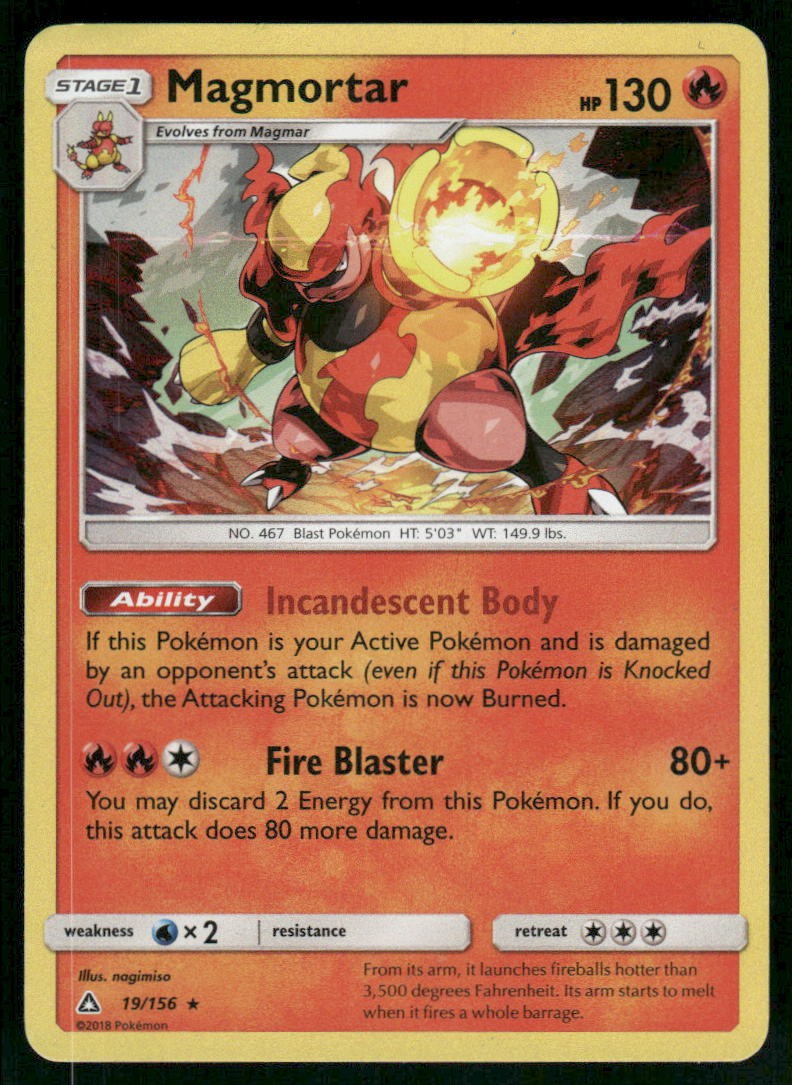 Magmortar 19/156 Holo Rare Holo SM - Ultra Prism NM