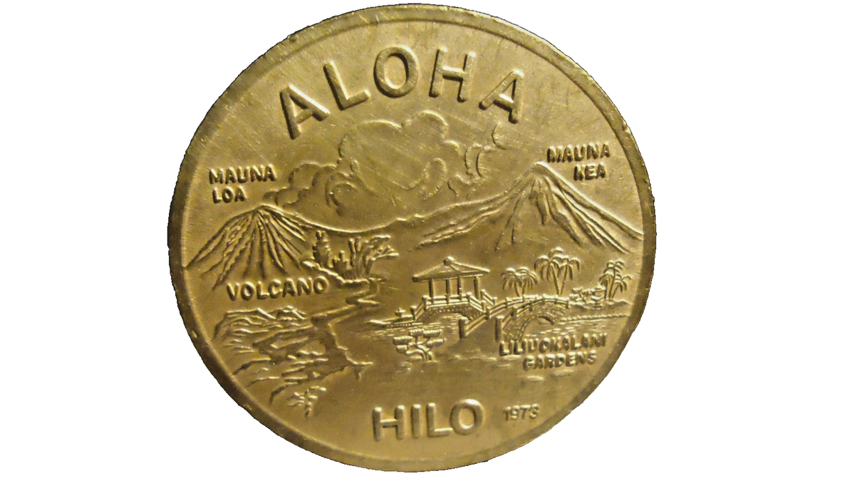 1973 HAWAII - ALOHA HILO DOLLAR - QUEEN LILIUOKALANI -THE BIG