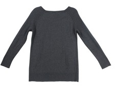 Gray Loft Textured Long Sleeve Sweater Top / Soft Knit Pullover Size - M