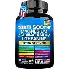 CORTI-SOOTHE Cortisol Magnesium Ashwagandha L-theanine - Relieve Stress