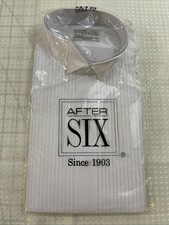 Vintage After Six Men's White Pleated Tuxedo Dress Shirt - Size 16 /35 NEW