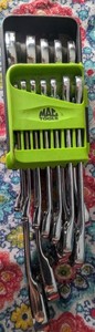 MAC TOOLS SWR0212PTB 12-pc. SAE REVERSIBLE RATCHETING WRENCH SET 12-PT.